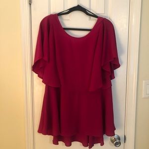 City Chic Raspberry Romantic Mood Top